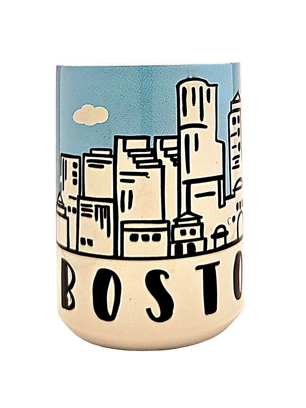 Boston Souvenir Mug - 12oz Ceramic Skyline Travel Keepsake - Coffee Quips Custom Drinkware