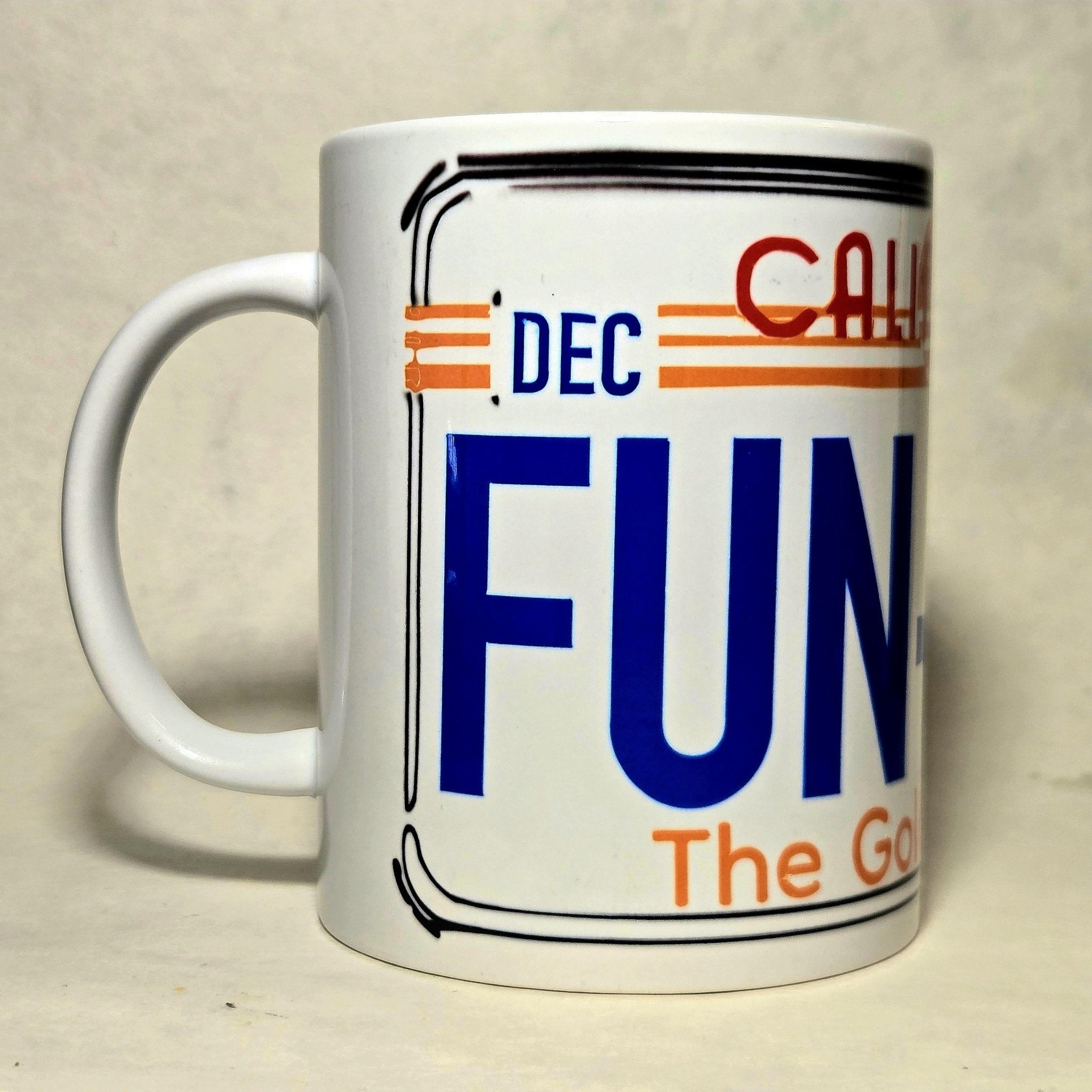 California Vintage License Plate Souvenir Ceramic Coffee Mug 15oz - Coffee Quips Custom Drinkware