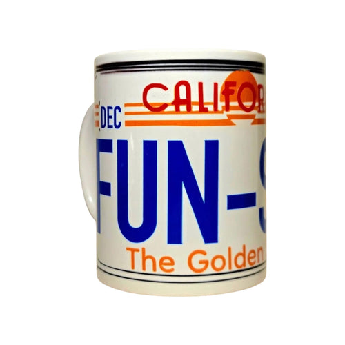 California Souvenir Classic License Plate Ceramic Coffee Mug 15oz - Coffee Quips Custom Drinkware