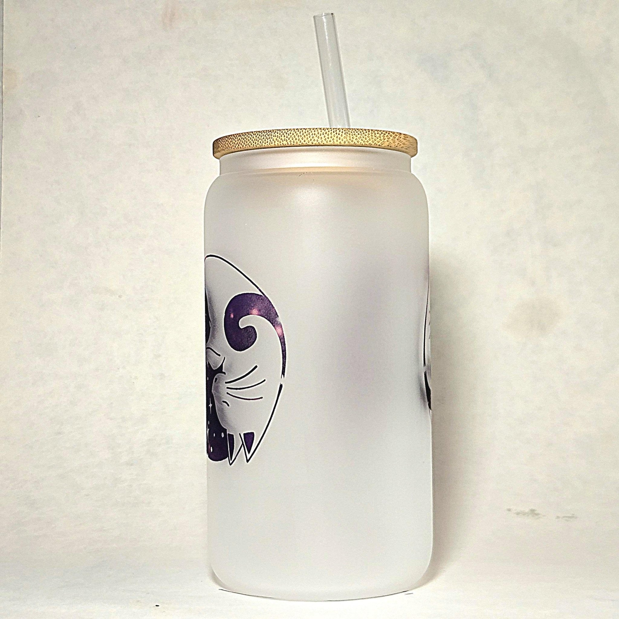 Cats Cuddling Glass Can Tumbler: Coffee Quips Design - Coffee Quips Custom Drinkware