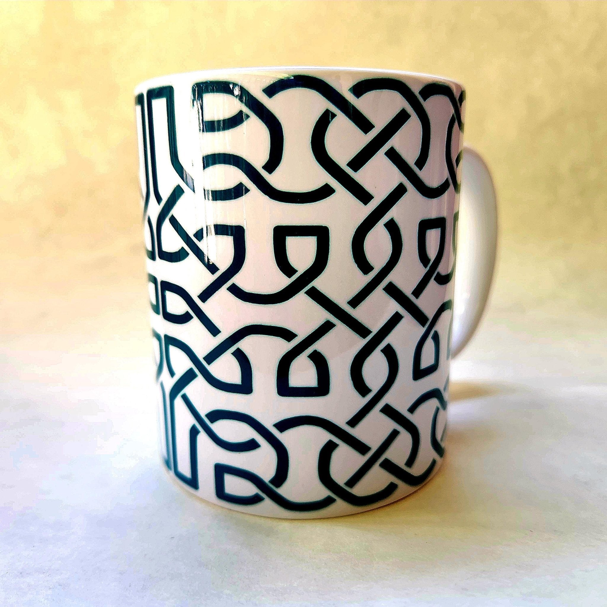 Celtic Knot Irish Coffee Mug: Crafted Ceramic Design - Coffee Quips Custom Drinkware