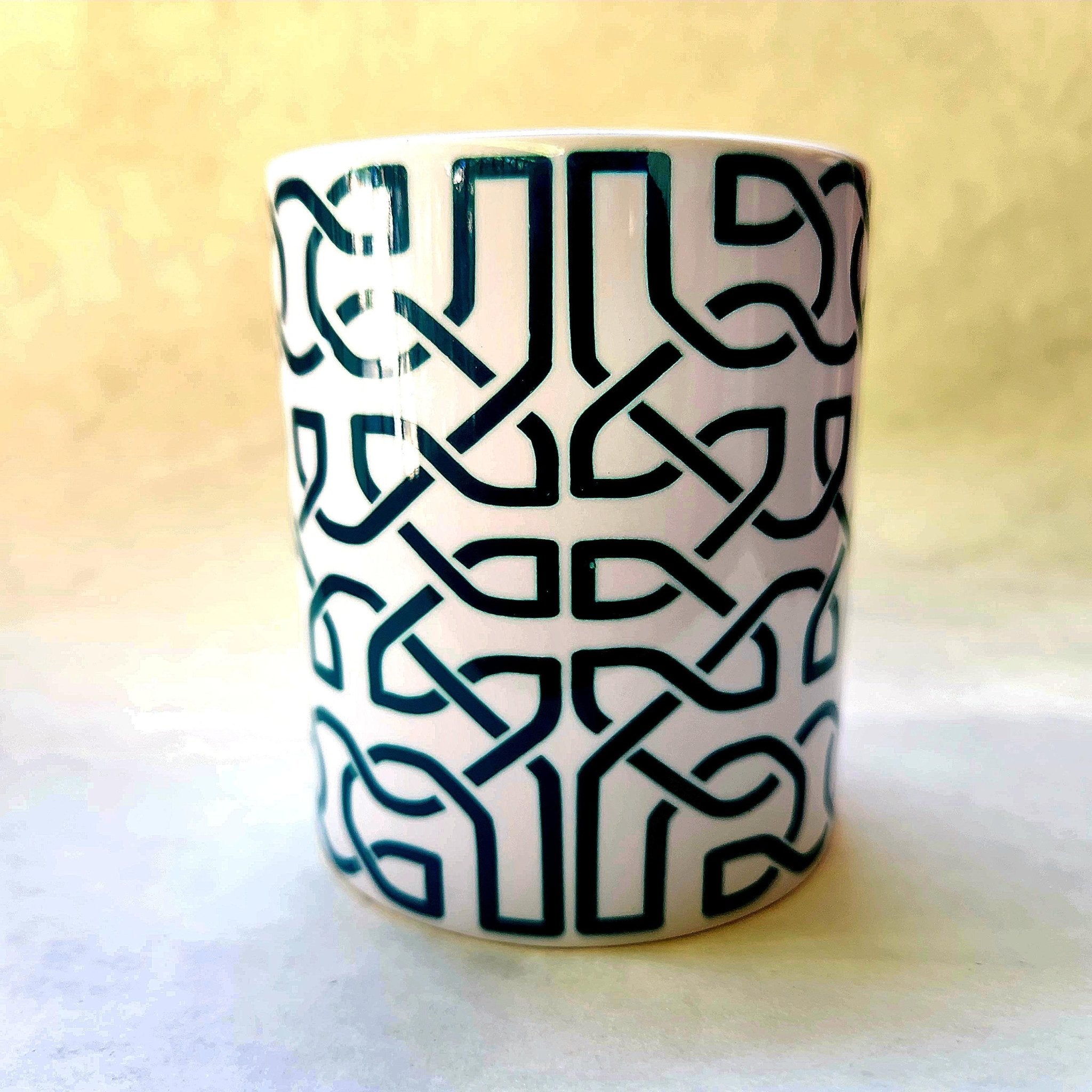 Celtic Knot Irish Coffee Mug: Crafted Ceramic Design - Coffee Quips Custom Drinkware