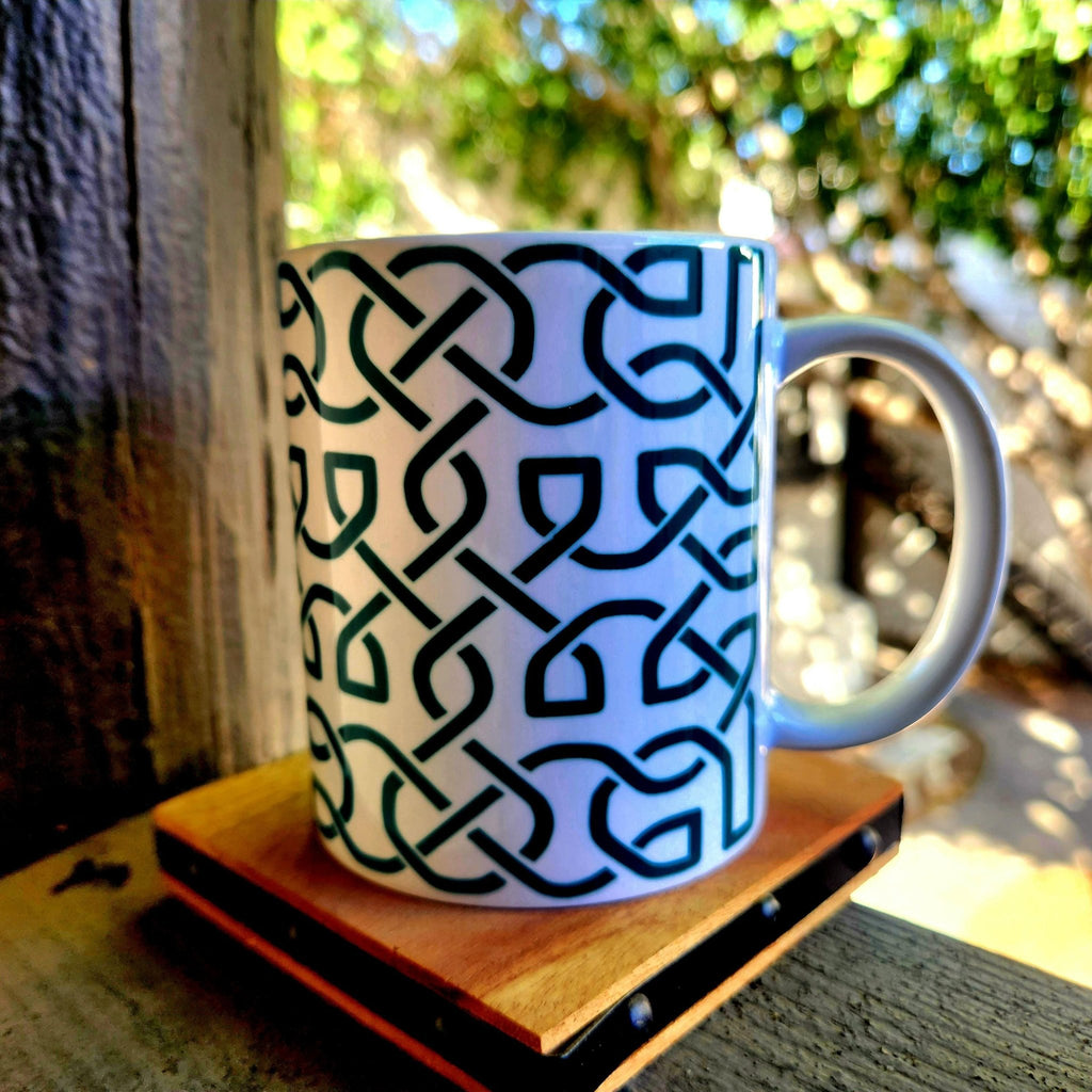 Celtic Knot Irish Coffee Mug: Crafted Ceramic Design - Coffee Quips Custom Drinkware