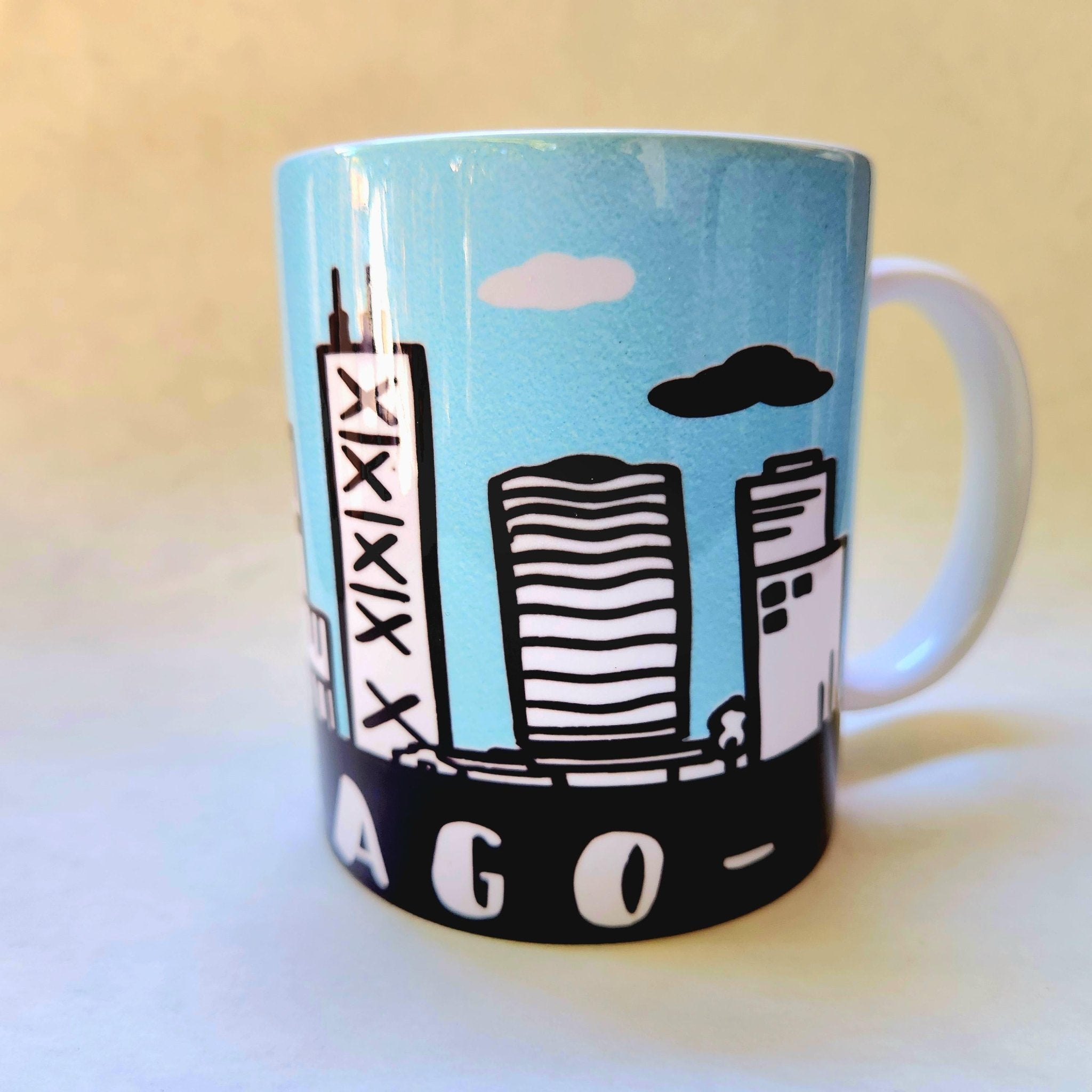 Chicago Souvenir Skyline Ceramic Coffee Mug: Coffee Quips Custom Drinkware