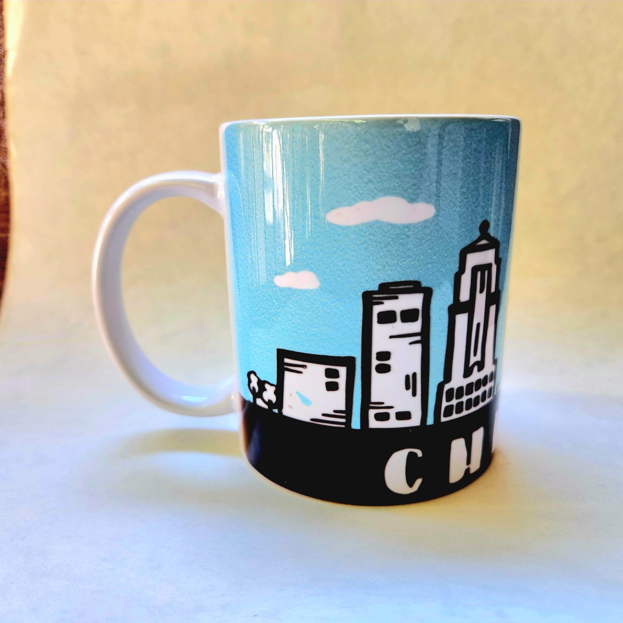 Chicago Souvenir Skyline Ceramic Coffee Mug: Coffee Quips Custom Drinkware