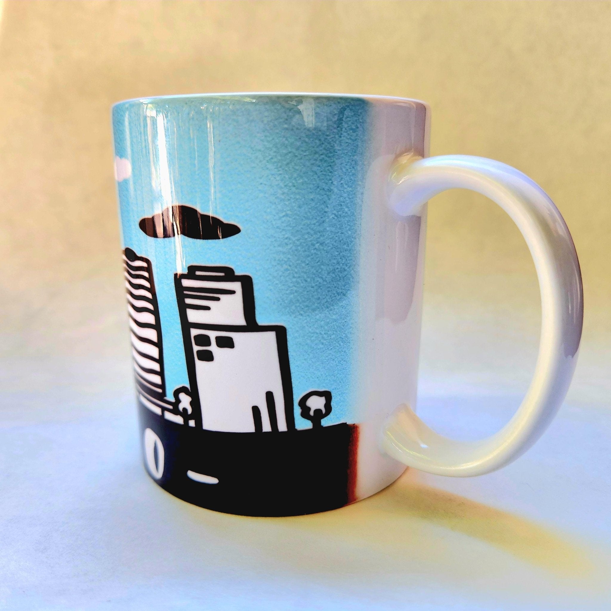 Chicago Souvenir Skyline Ceramic Coffee Mug: Coffee Quips Custom Drinkware