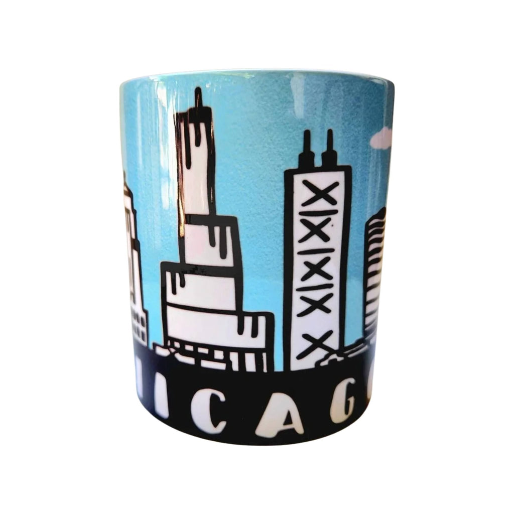 Chicago Souvenir Skyline Ceramic Coffee Mug: Coffee Quips Custom Drinkware