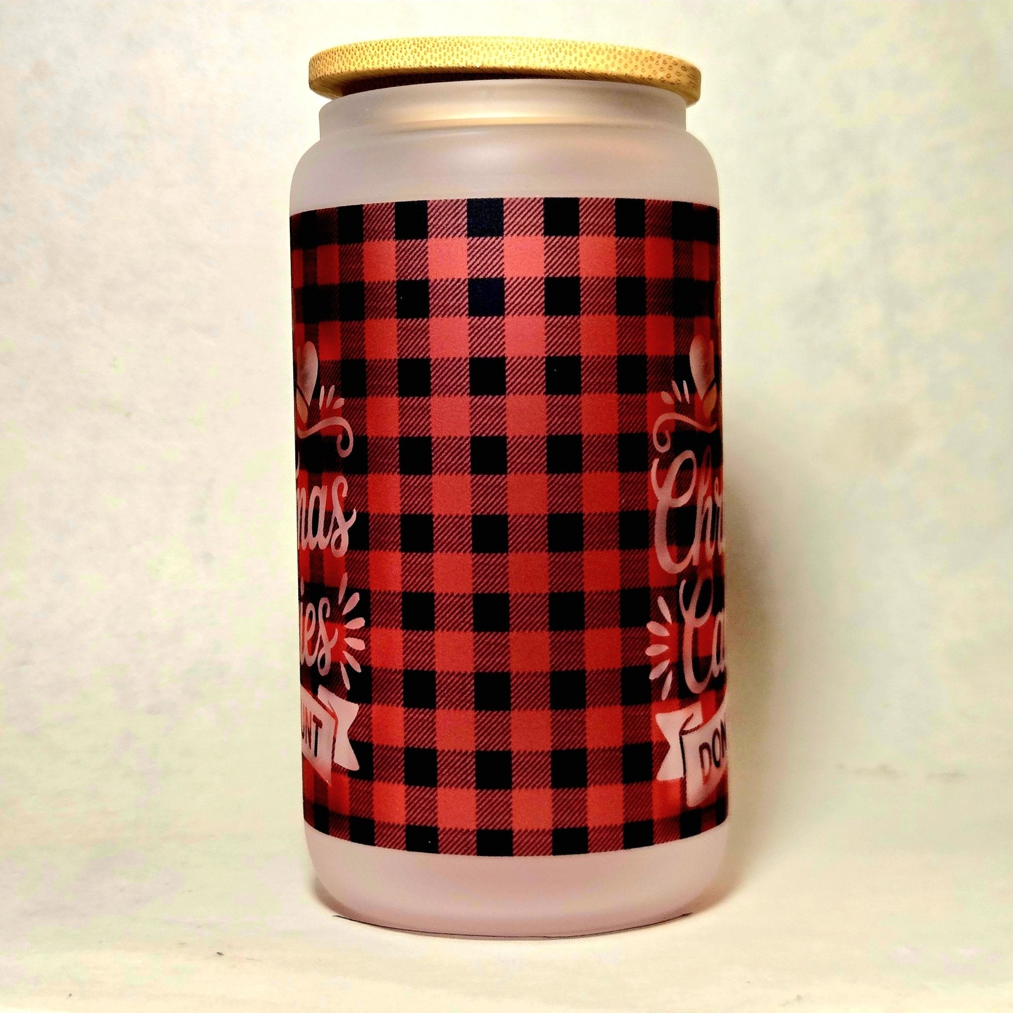 Christmas Calories Don't Count Christmas Glass Tumbler - Coffee Quips Custom Drinkware