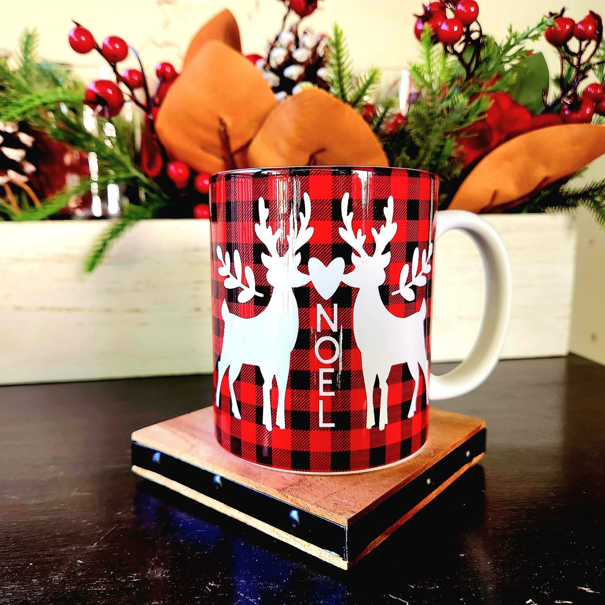 Christmas Ceramic Coffee Mug: Crafted Noel Holiday Message - Coffee Quips Custom Drinkware