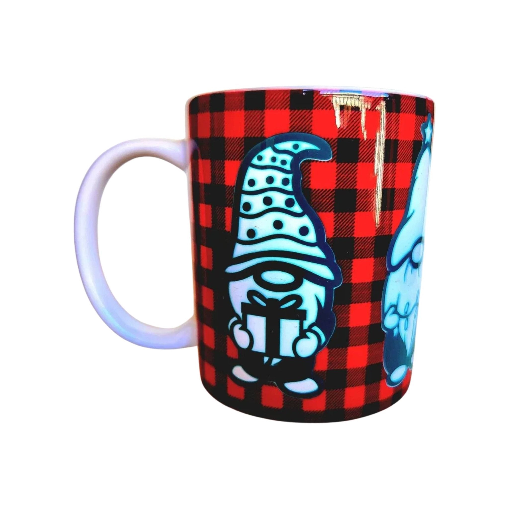 Christmas Gnomes Ceramic Coffee Mug - Holiday Beverage Cup - Coffee Quips Custom Drinkware