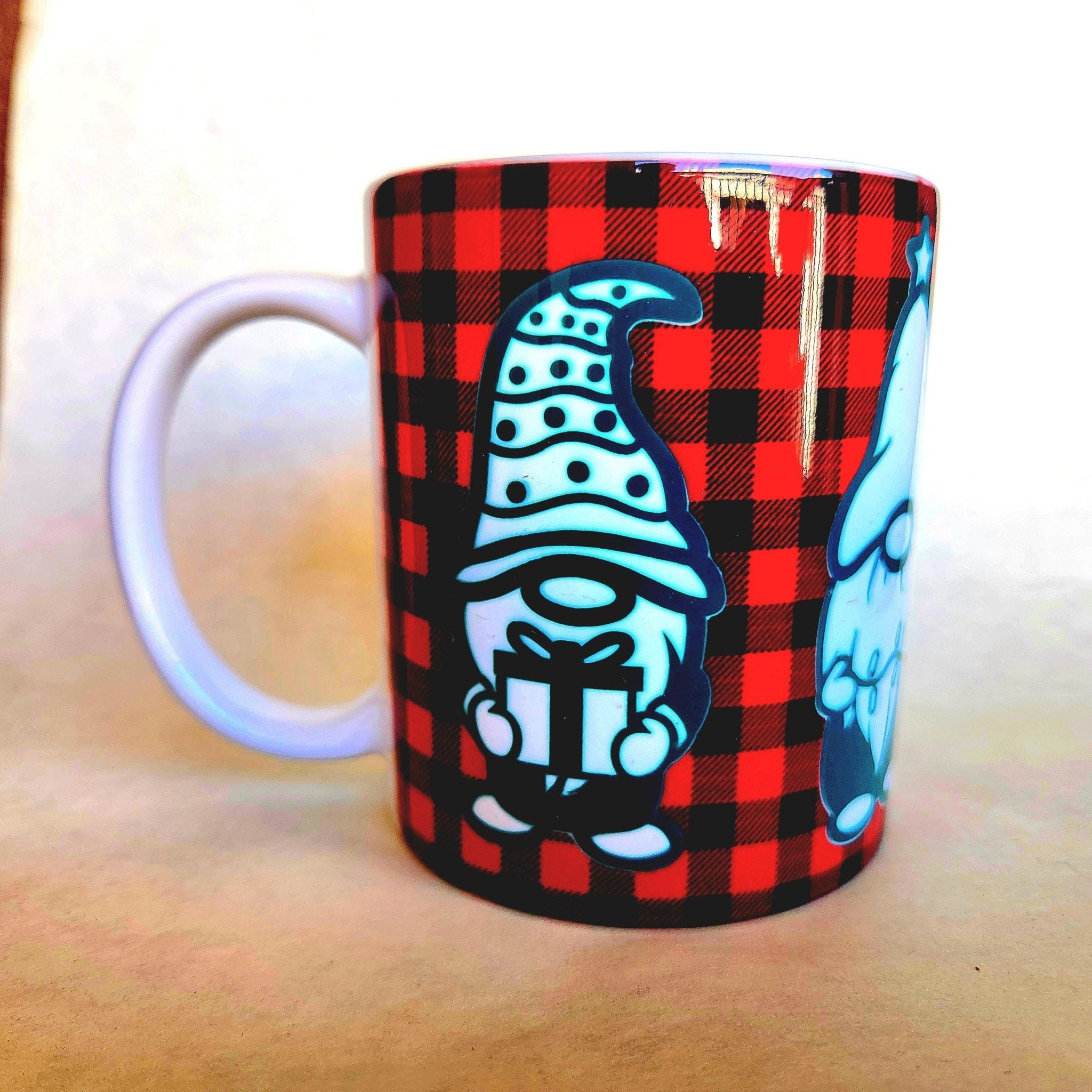 Christmas Gnomes Ceramic Coffee Mug - Holiday Beverage Cup - Coffee Quips Custom Drinkware