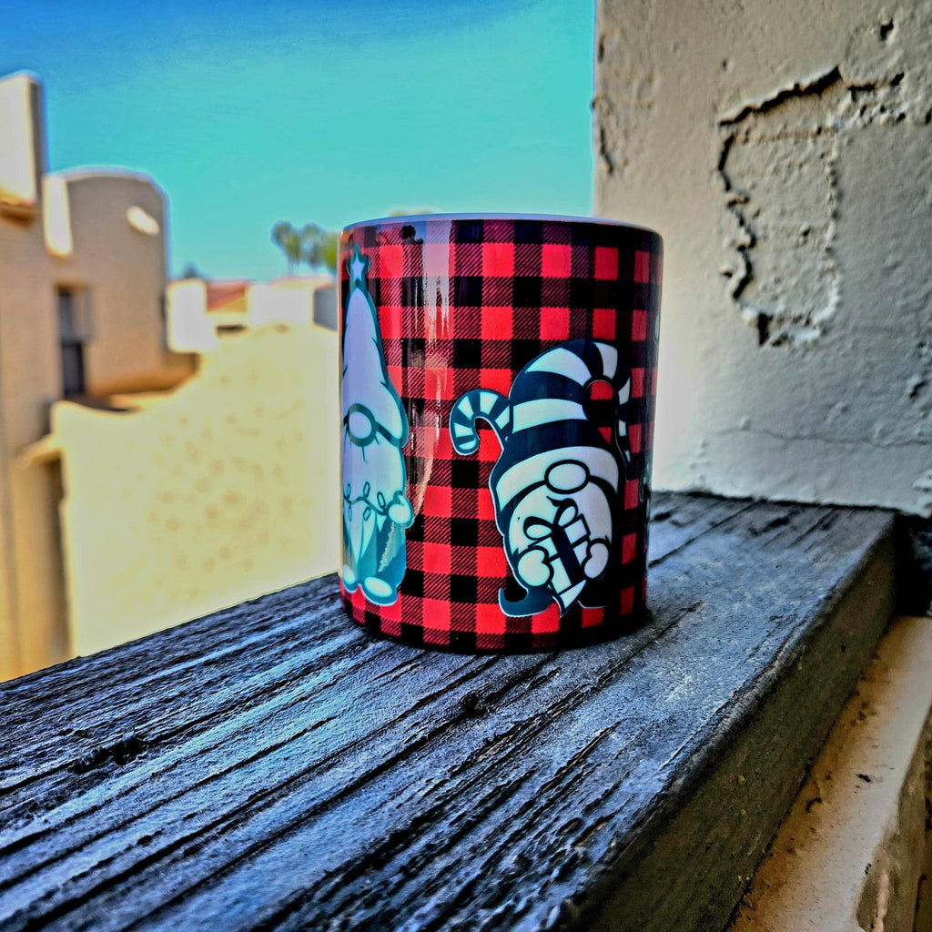 Christmas Gnomes Ceramic Coffee Mug - Holiday Beverage Cup - Coffee Quips Custom Drinkware