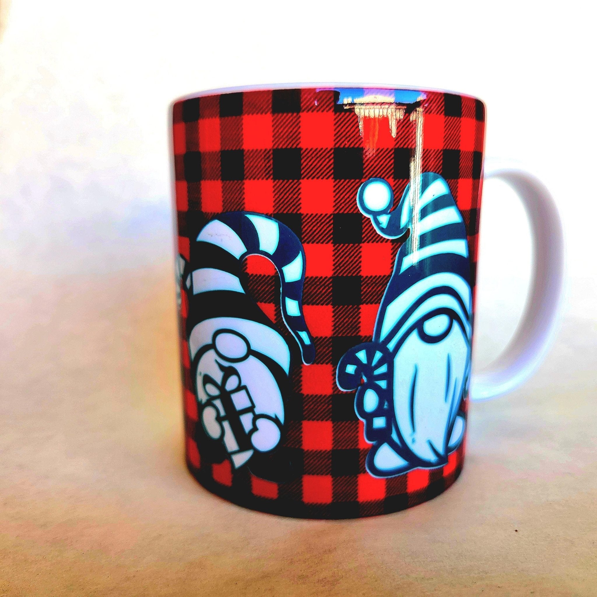 Christmas Gnomes Ceramic Coffee Mug - Holiday Beverage Cup - Coffee Quips Custom Drinkware