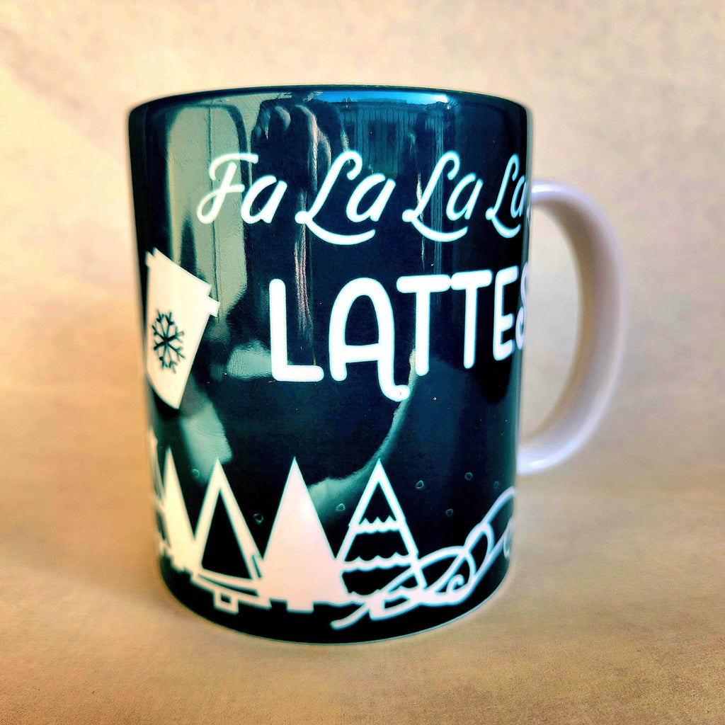 Christmas Latte Ceramic Coffee Mug: Fa La La Holiday Brew - Coffee Quips Custom Drinkware