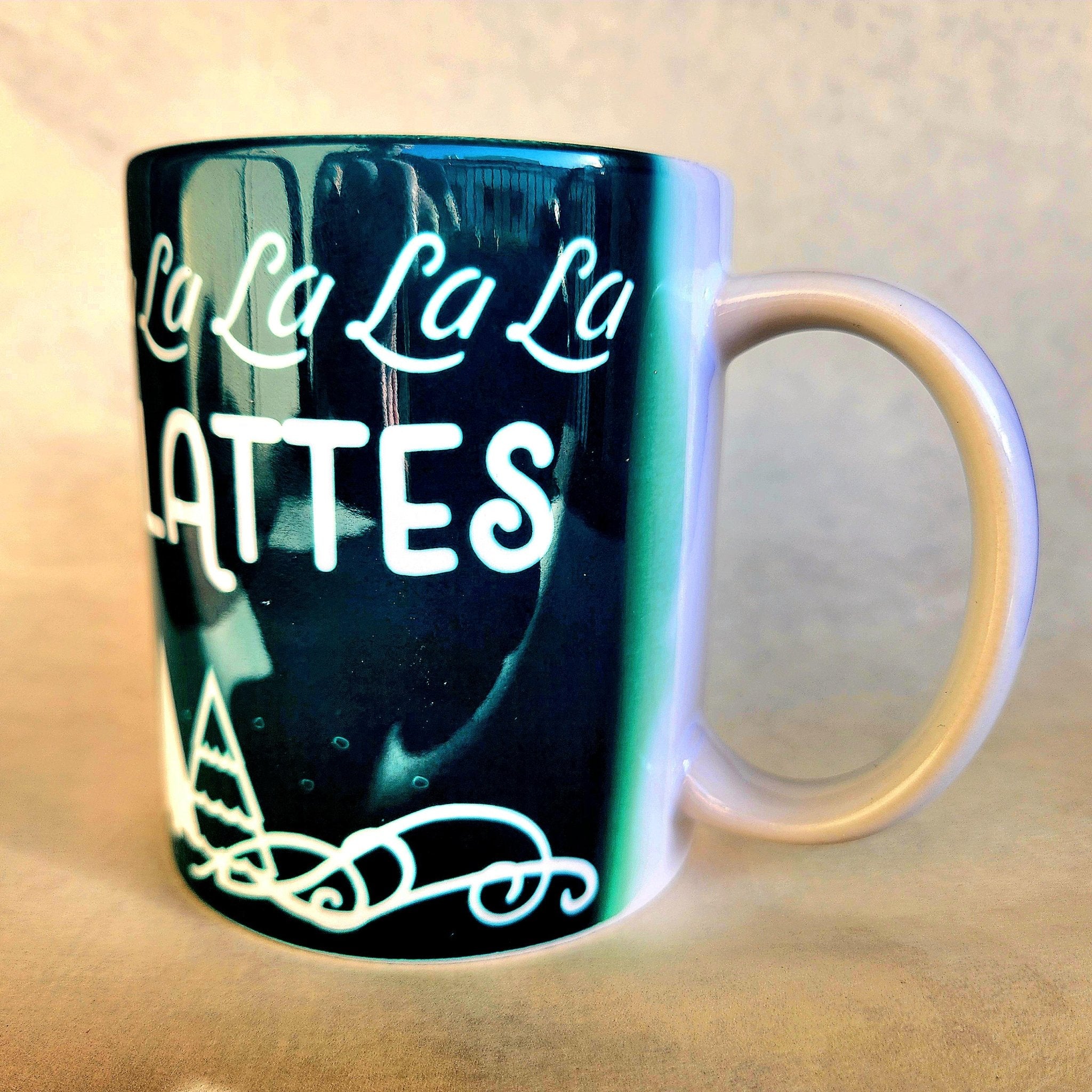 Christmas Latte Ceramic Coffee Mug: Fa La La Holiday Brew - Coffee Quips Custom Drinkware