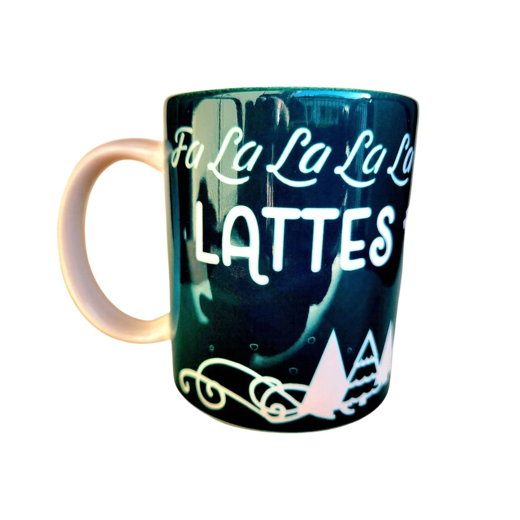 Christmas Latte Ceramic Coffee Mug: Fa La La Holiday Brew - Coffee Quips Custom Drinkware