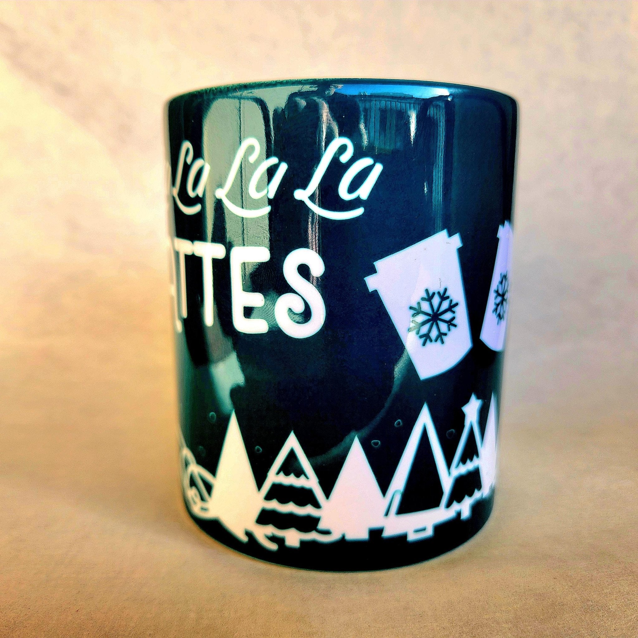 Christmas Latte Ceramic Coffee Mug: Fa La La Holiday Brew - Coffee Quips Custom Drinkware