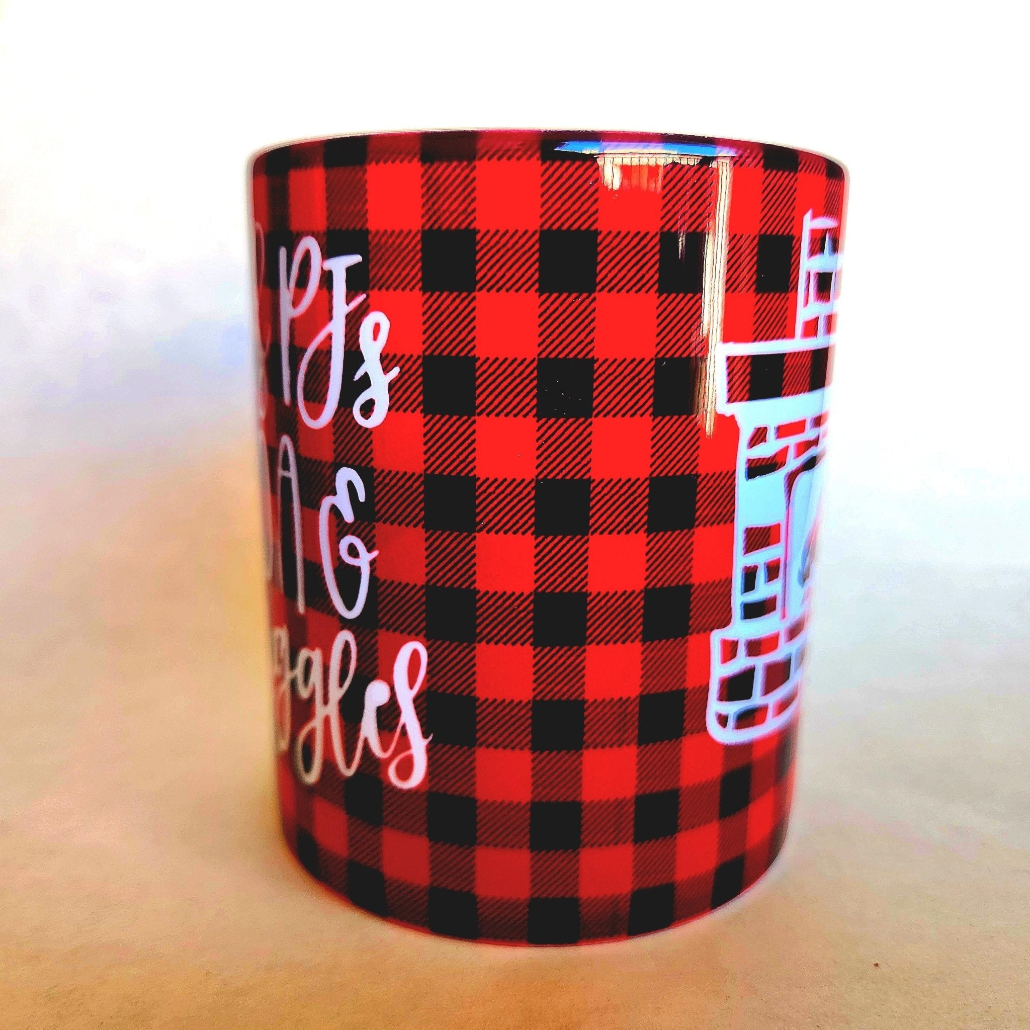 Christmas PJs & Cocoa Ceramic Coffee Mug: Holiday Family Gift - Coffee Quips Custom Drinkware