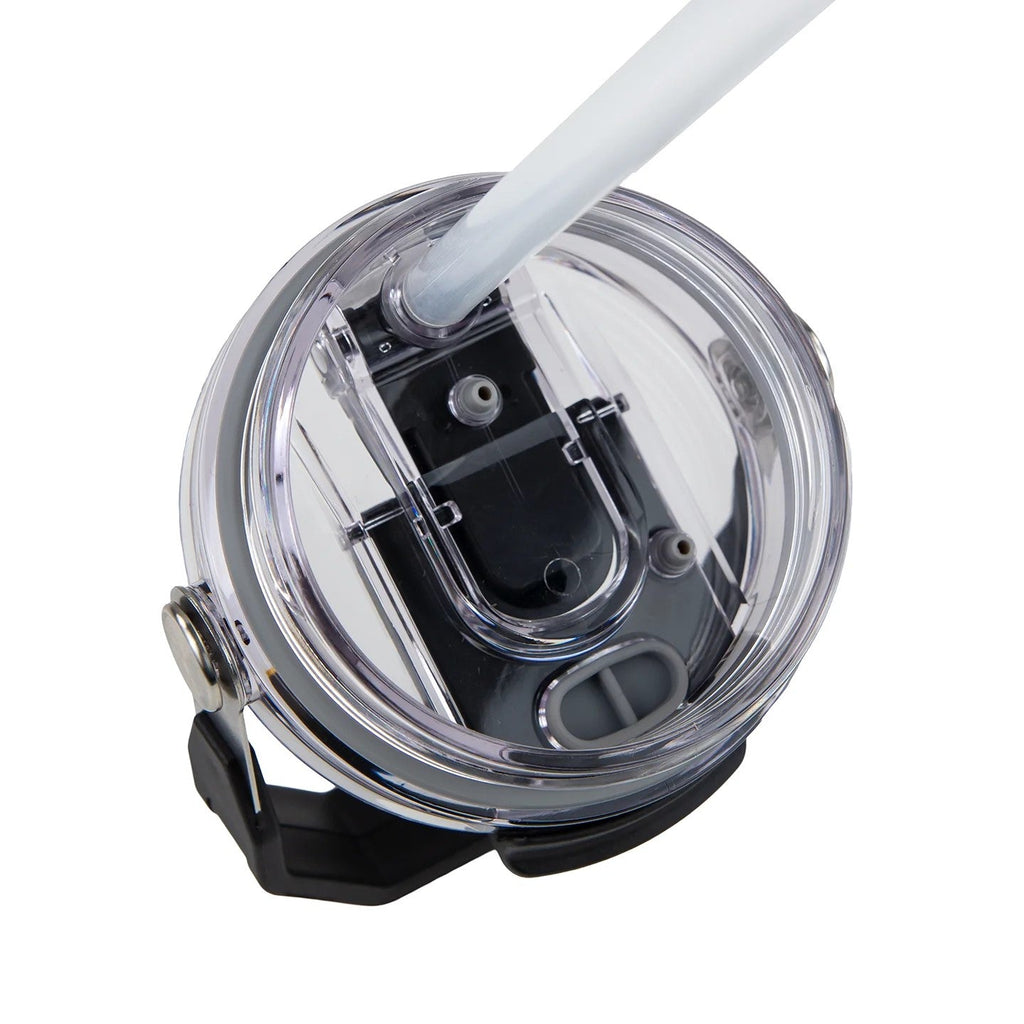 Classic Historic Handguns Firearms Stainless Tumbler with Handle and tri sip lid - Coffee Quips Custom Drinkware