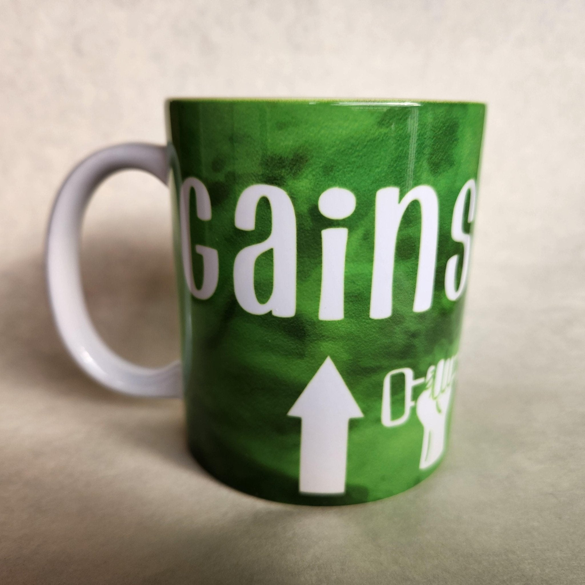 Coffee Quips Ceramic Mug: Crafted Gains, Motivation for Gym & Running - Coffee Quips Custom Drinkware