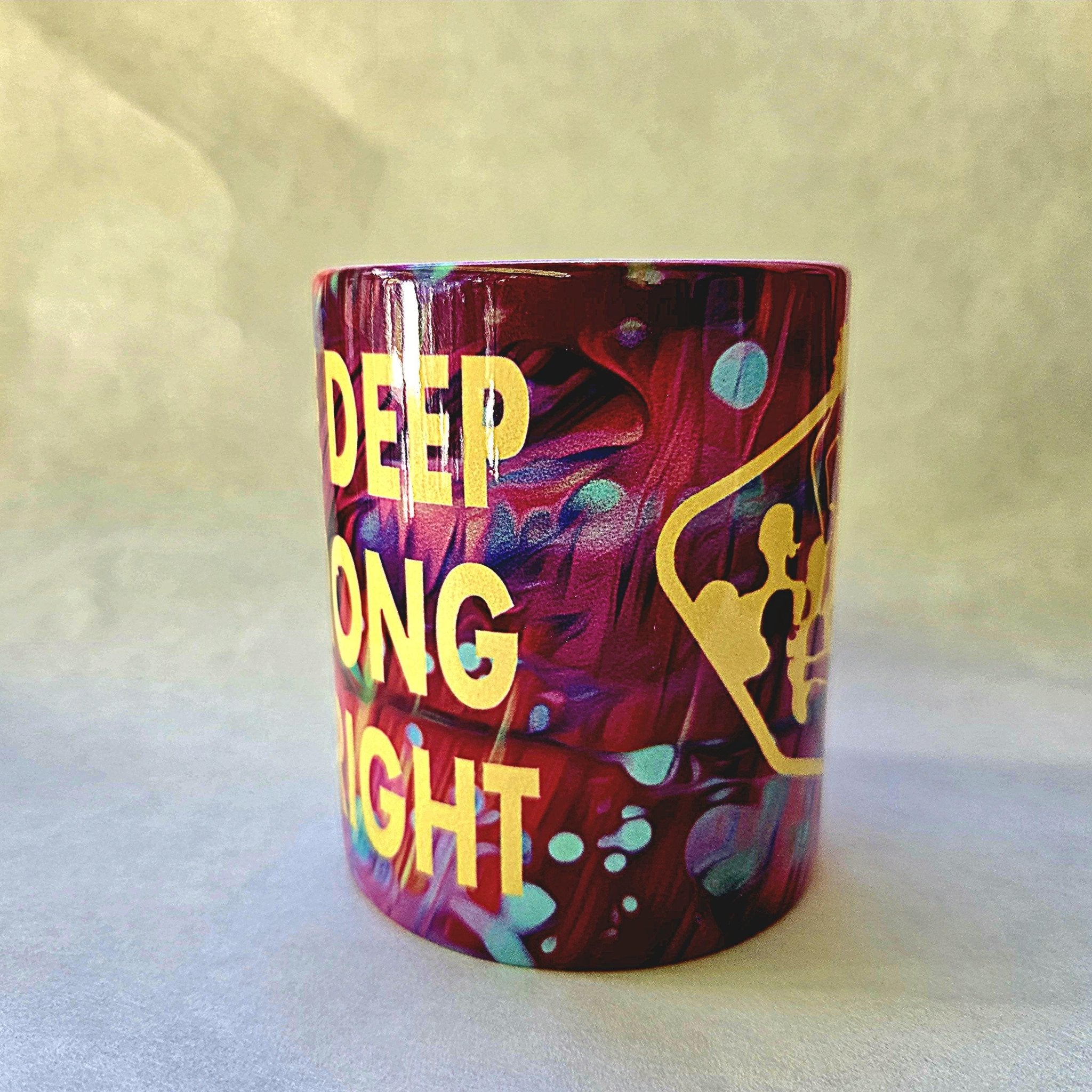 Coffee Quips Crafted Breath Deep Run Strong Shine Bright ceramic coffee mug. Runner gift - Coffee Quips Custom Drinkware