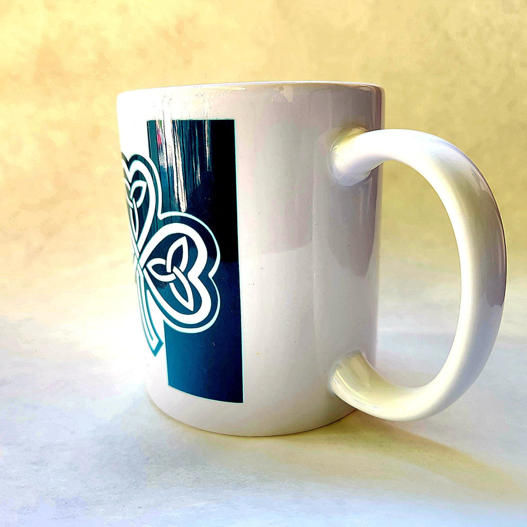 12oz Celtic Irish Flag with Shamrock and Trinity Knot Ceramic Coffee Mug - Coffee Quips Custom Drinkware