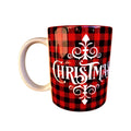 Coffee Quips Crafted Christmas Ceramic Coffee Mug Traditional Lettering - Coffee Quips Custom Drinkware