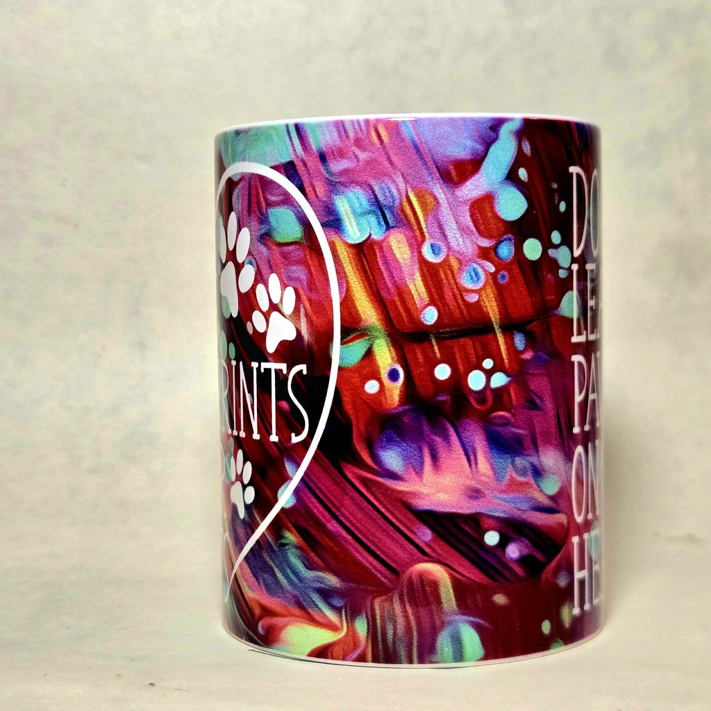 Coffee Quips Crafted Dogs Leave Paw Prints on Our Hearts ceramic coffee mug. - Coffee Quips Custom Drinkware