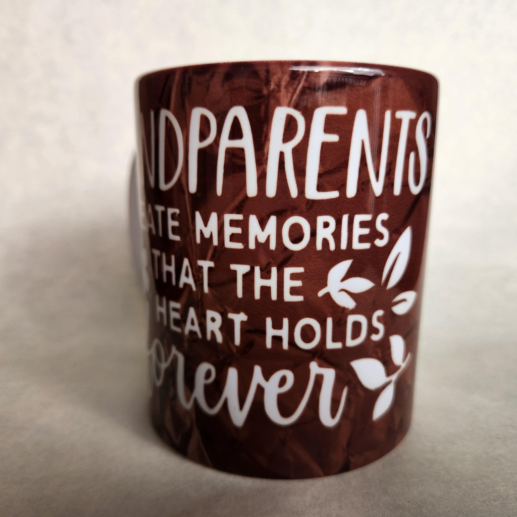 12oz Grandparents Create memories that the Heart Holds Forever edition Coffee and Tea Mug. - Coffee Quips Custom Drinkware