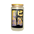 Coffee Quips Crafted Halloween Spooky Haunted House Window Glass Tumbler - Coffee Quips Custom Drinkware