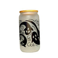 Coffee Quips Crafted Halloween Spooky Swirling Howling Ghosts haunting Glass Tumbler - Coffee Quips Custom Drinkware