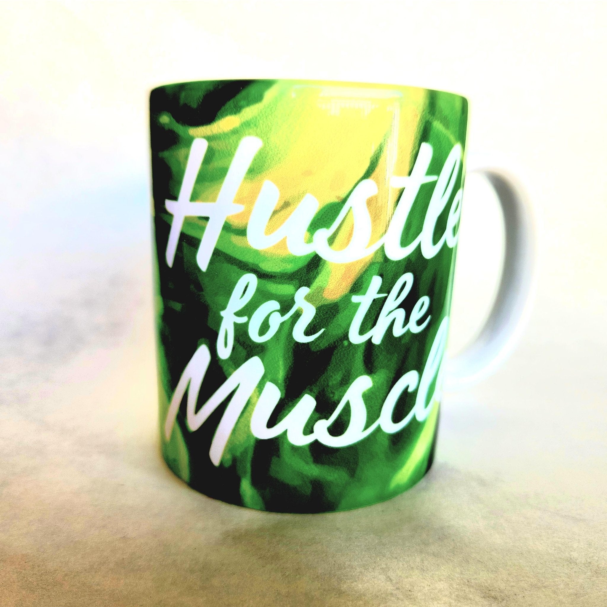 Coffee Quips Crafted Hustle for the Muscle Motivational Fitness Ceramic Coffee Mug - Coffee Quips Custom Drinkware