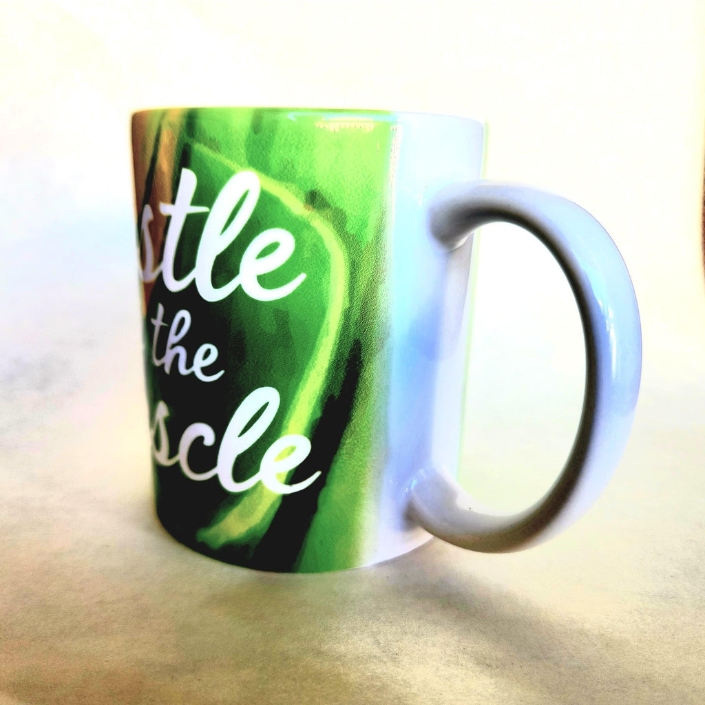 Coffee Quips Crafted Hustle for the Muscle Motivational Fitness Ceramic Coffee Mug - Coffee Quips Custom Drinkware