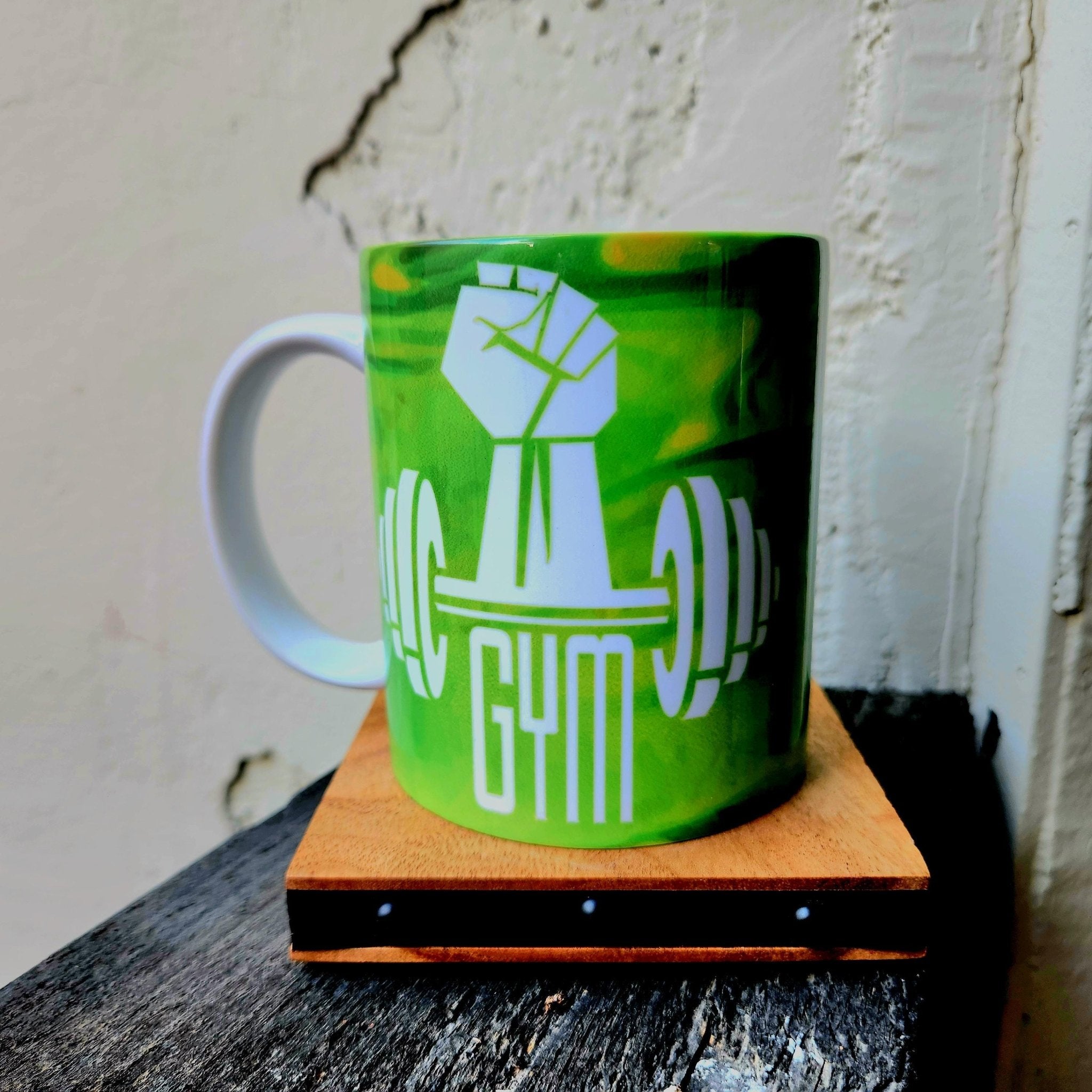 Coffee Quips Crafted Hustle for the Muscle Motivational Fitness Ceramic Coffee Mug - Coffee Quips Custom Drinkware