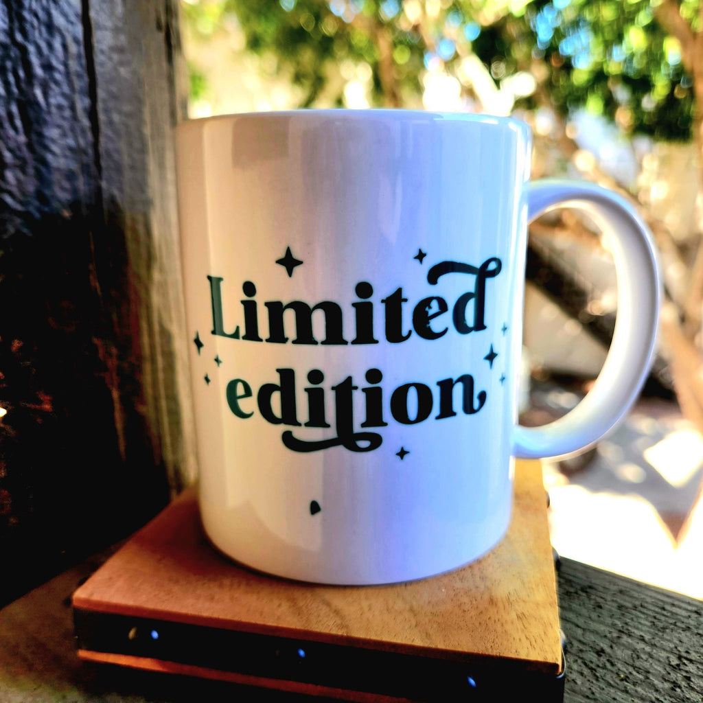 Coffee Quips 12oz Limited Edition Ceramic coffee mug declaring you are an exclusive. - Coffee Quips Custom Drinkware