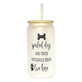 Coffee Quips Glass Can Tumbler: Spoiled Dogs & Household Staff - Coffee Quips Custom Drinkware