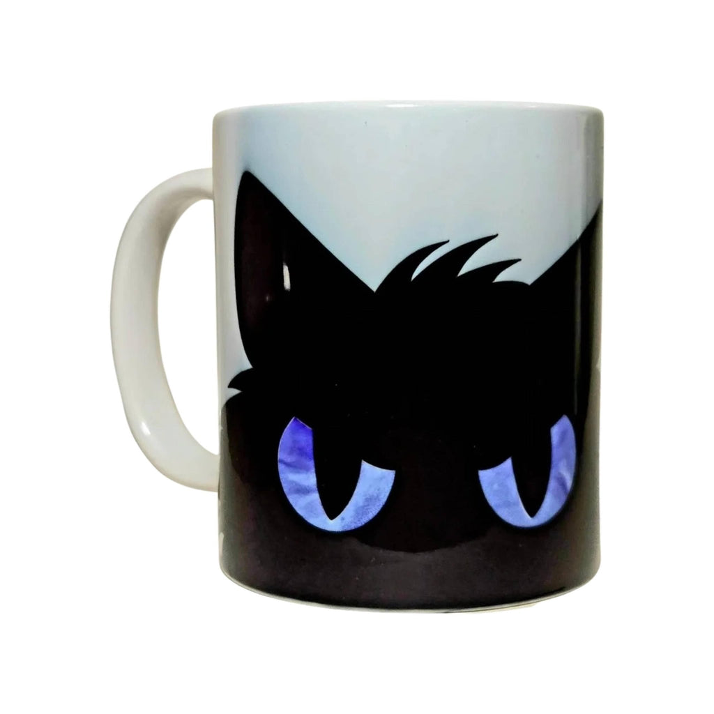 Custom - Black Cat sneaking and peaking - Coffee Tea Mug - Cat Lover Gift - Coffee Quips Custom Drinkware