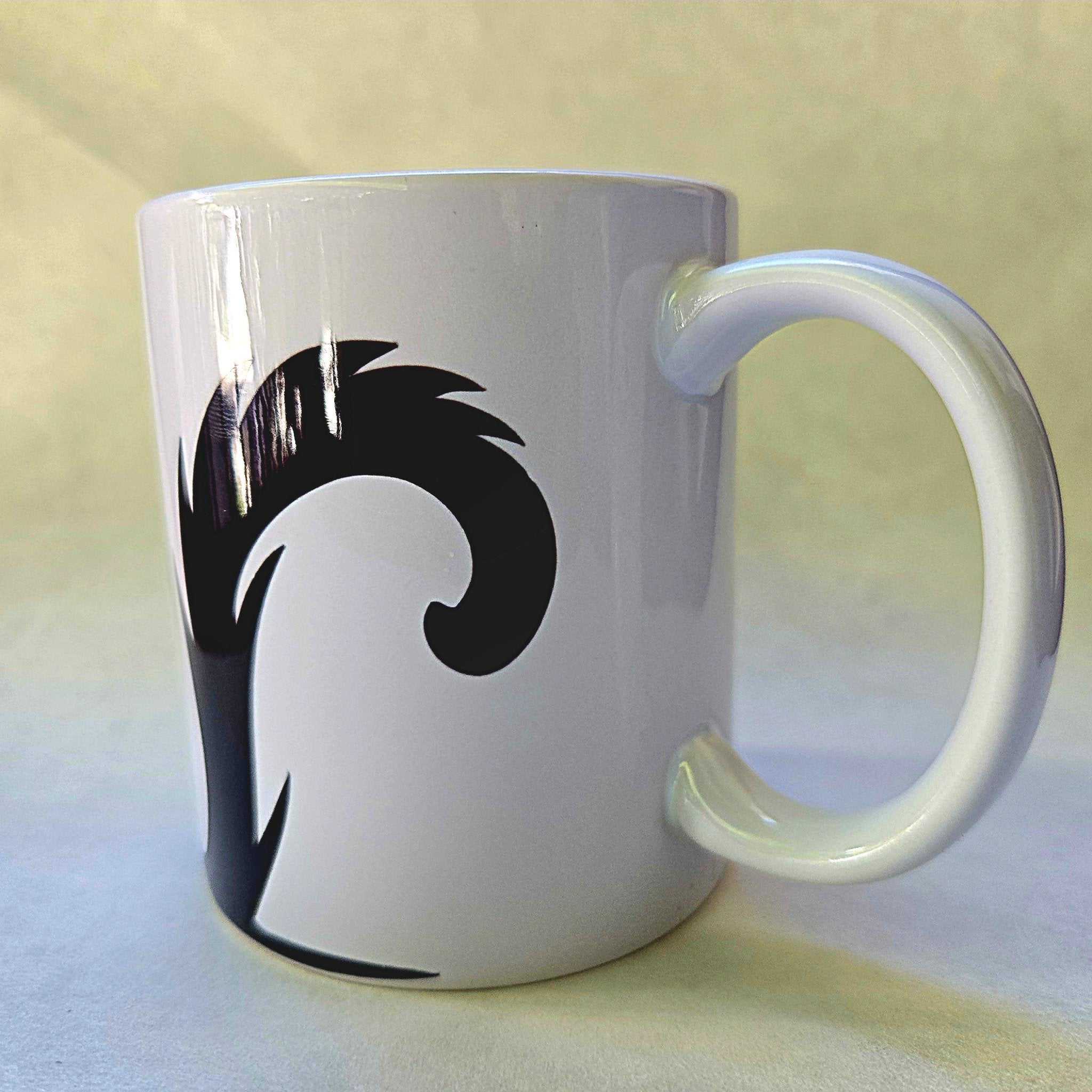 Custom - Black Cat sneaking and peaking - Coffee Tea Mug - Cat Lover Gift - Coffee Quips Custom Drinkware