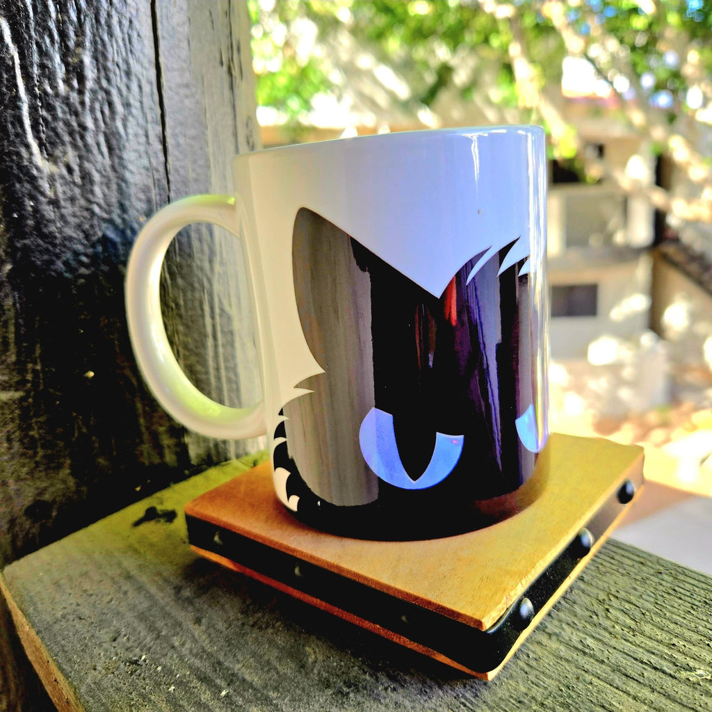 Custom - Black Cat sneaking and peaking - Coffee Tea Mug - Cat Lover Gift - Coffee Quips Custom Drinkware