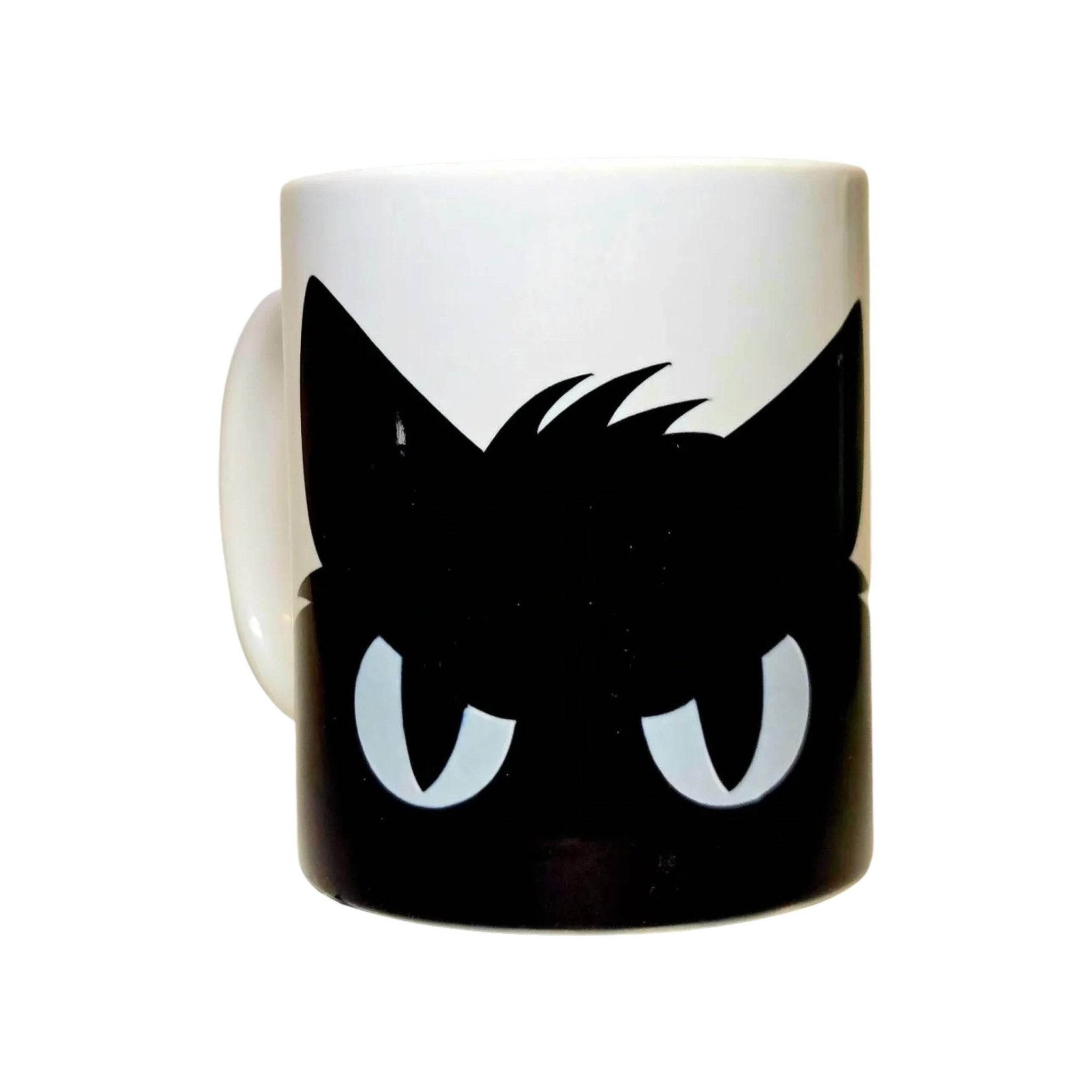Custom - Black Cat sneaking and peaking - Coffee Tea Mug - Cat Lover Gift - Coffee Quips Custom Drinkware