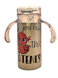 Cute Dragon Can You Handle this Cuteness 12oz Stainless Toddler Tumbler BPA Free Dual lid - Coffee Quips Custom Drinkware