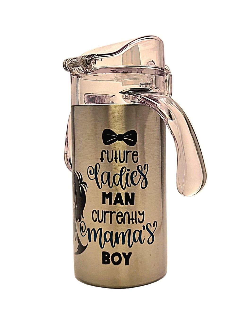 Cute Grow with Me Mama's Boy Stainless Tumbler BPA Free dual lid - Coffee Quips Custom Drinkware