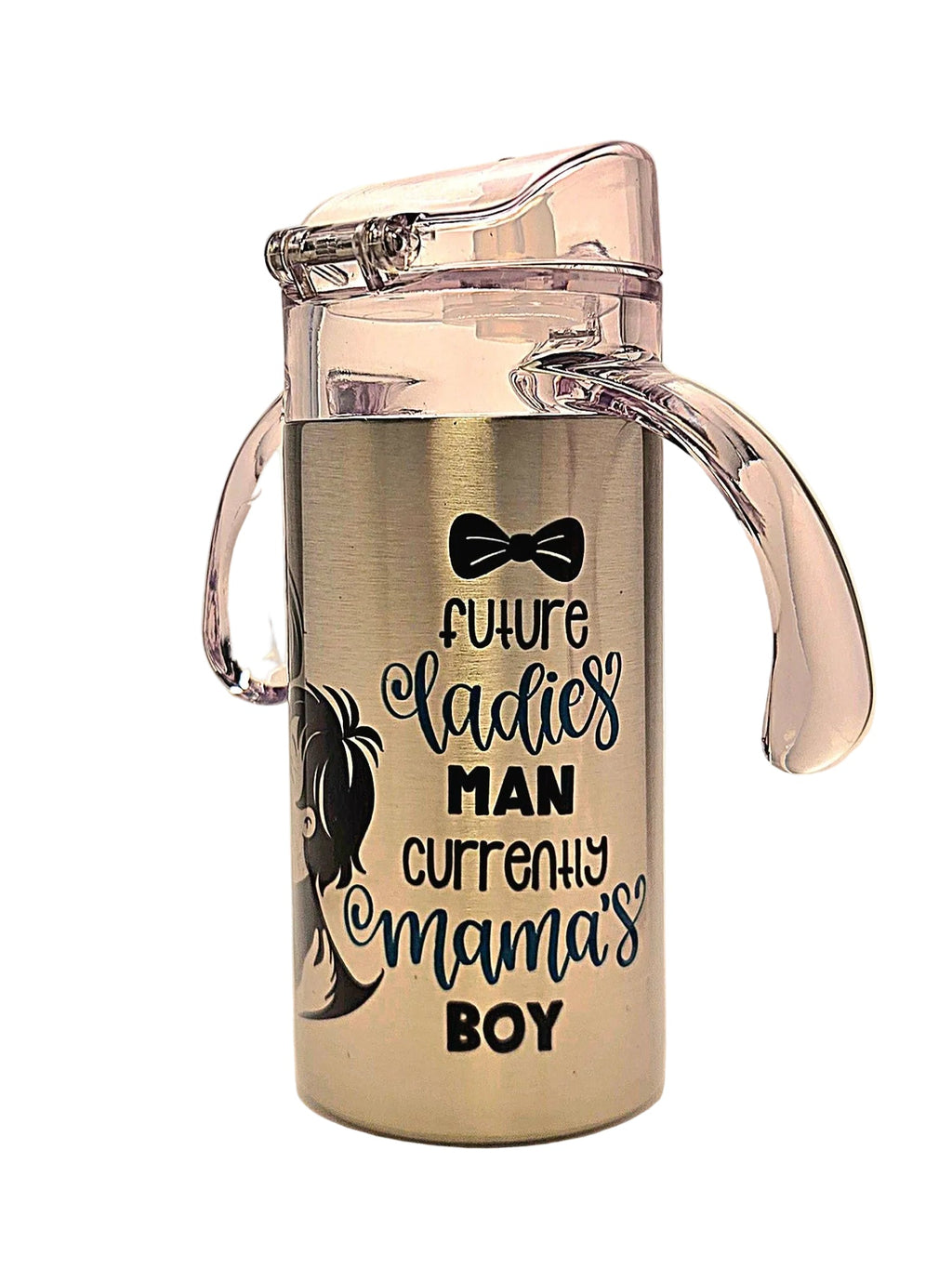 Cute Grow with Me Mama's Boy Stainless Tumbler BPA Free dual lid - Coffee Quips Custom Drinkware