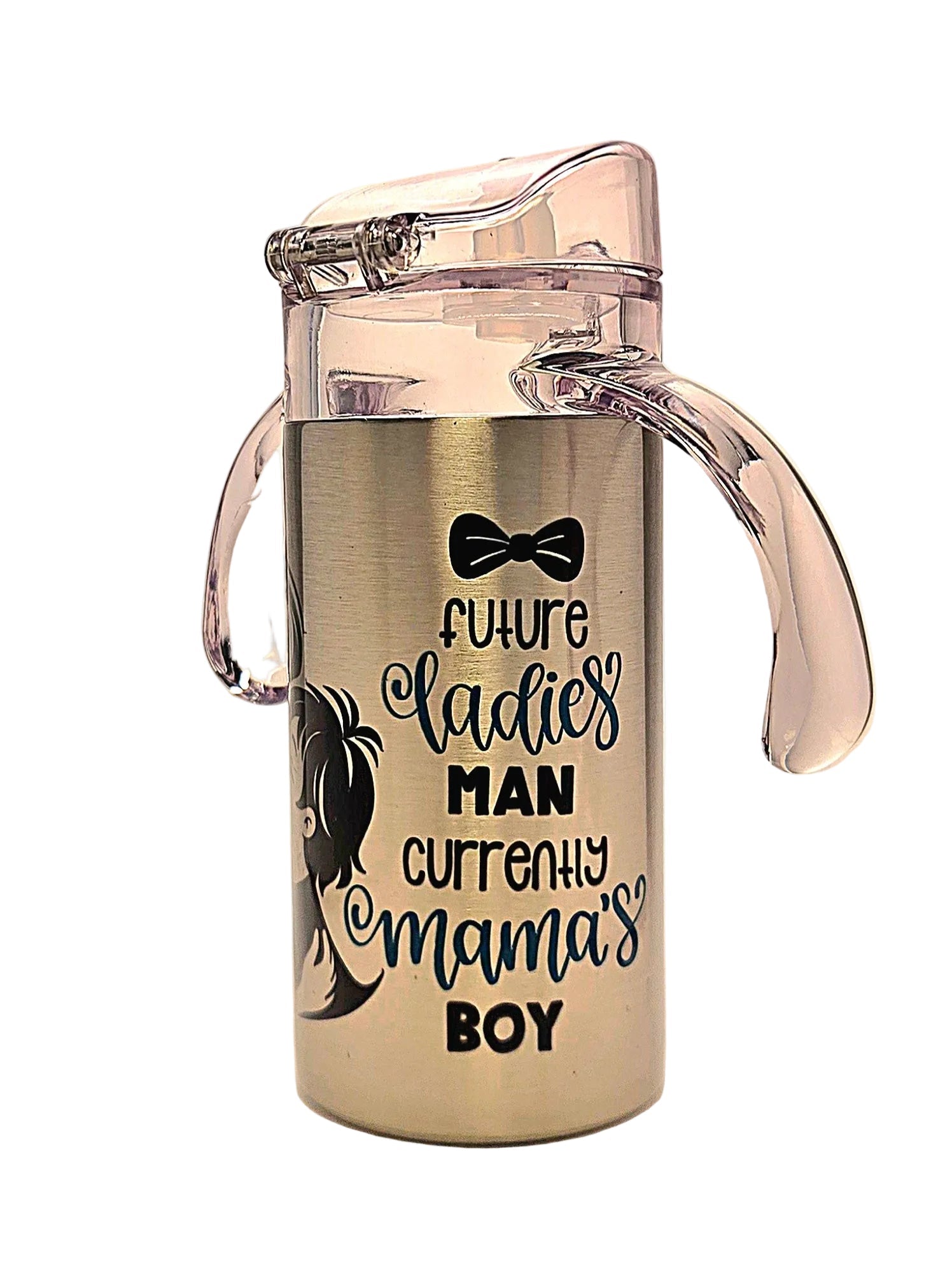 Cute Grow with Me Mama's Boy Stainless Tumbler BPA Free dual lid - Coffee Quips Custom Drinkware
