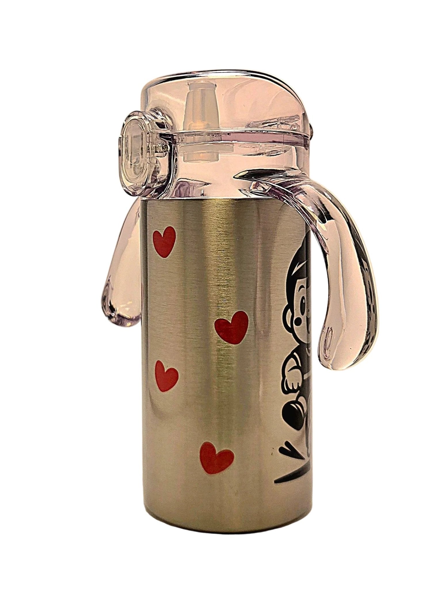 Cute Grow With Me Stainless Tumbler for your Little man with a Big Heart BPA free dual lid - Coffee Quips Custom Drinkware
