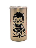 Cute Grow With Me Stainless Tumbler for your Little man with a Big Heart BPA free dual lid - Coffee Quips Custom Drinkware