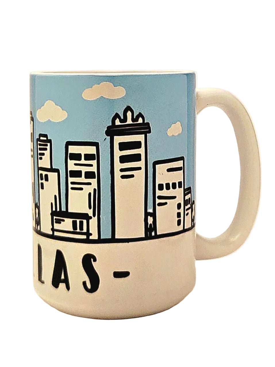 Dallas Souvenir Mug - 15oz Ceramic Travel Keepsake - Coffee Quips Custom Drinkware