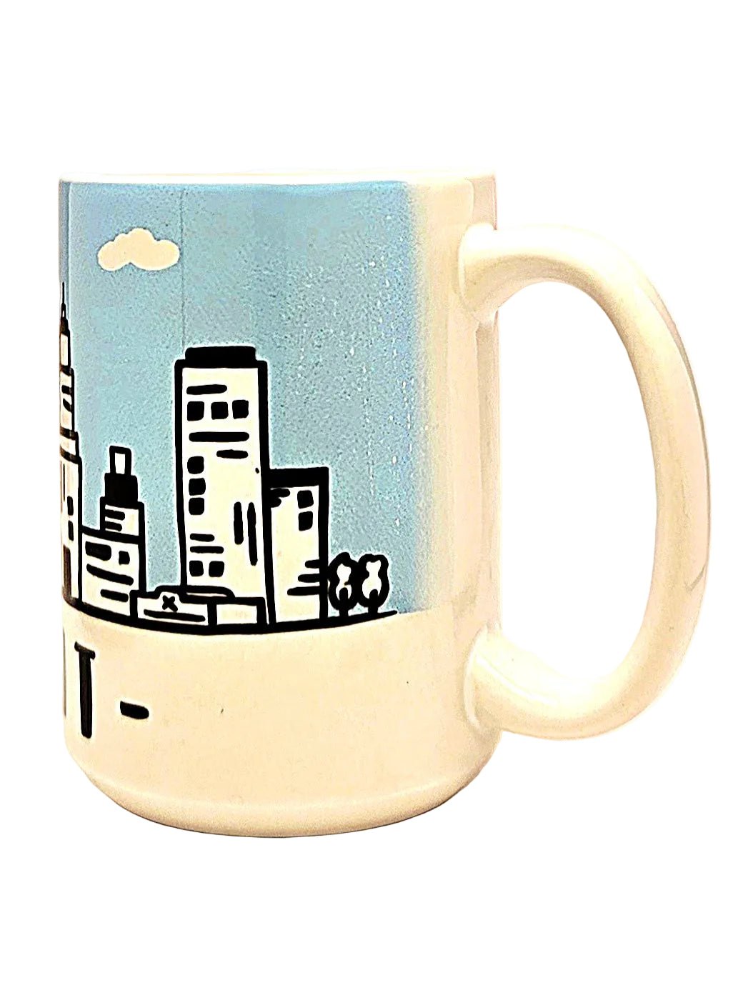 Detroit Souvenir Mug - 15oz Ceramic Travel Keepsake - Coffee Quips Custom Drinkware