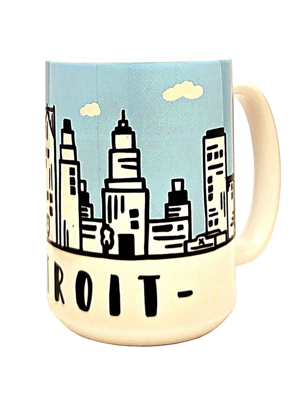 Detroit Souvenir Mug - 15oz Ceramic Travel Keepsake - Coffee Quips Custom Drinkware