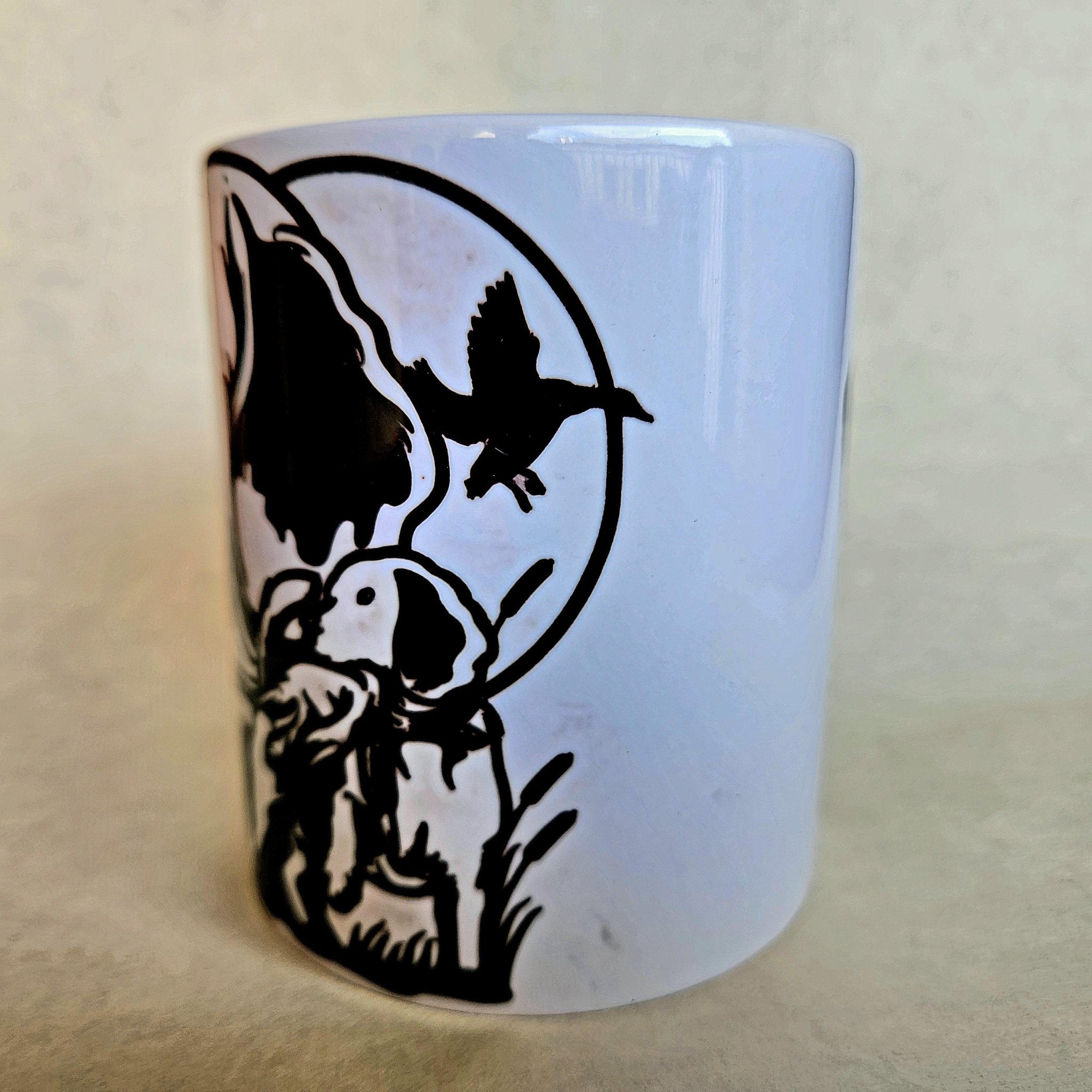 Dog and Duck Hunting Ceramic Coffee Mug – Hunter Gift - Coffee Quips Custom Drinkware